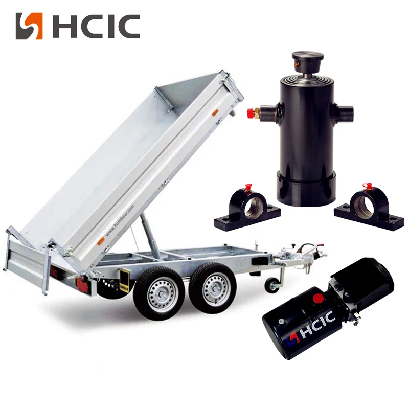 12-Ton Self-Contentus Hydraulic Trailer Jack with Integrated 12V DC Power Unit