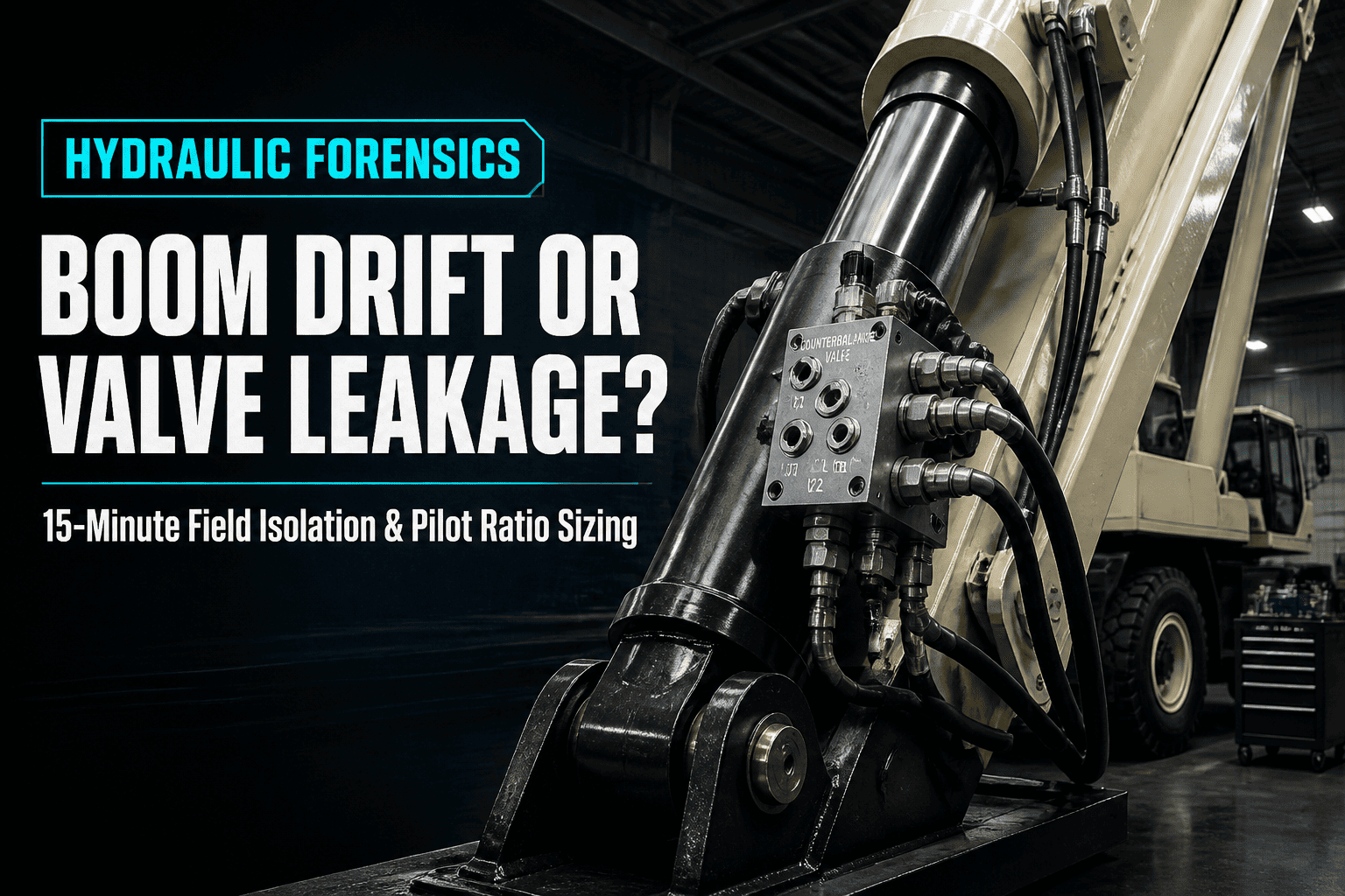 Hydraulic Cylinder Drift and counterbalance Valvae Hunting: Diagnostic Forensics for Gravis Equipment Booms
