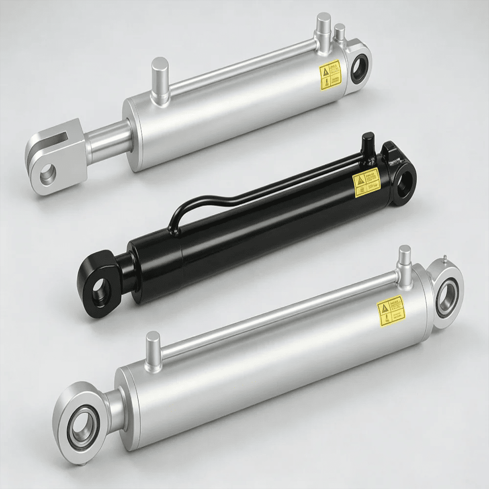 Geminus-agens iuncta Crucem-tube cylindrici HYDRAULICUS