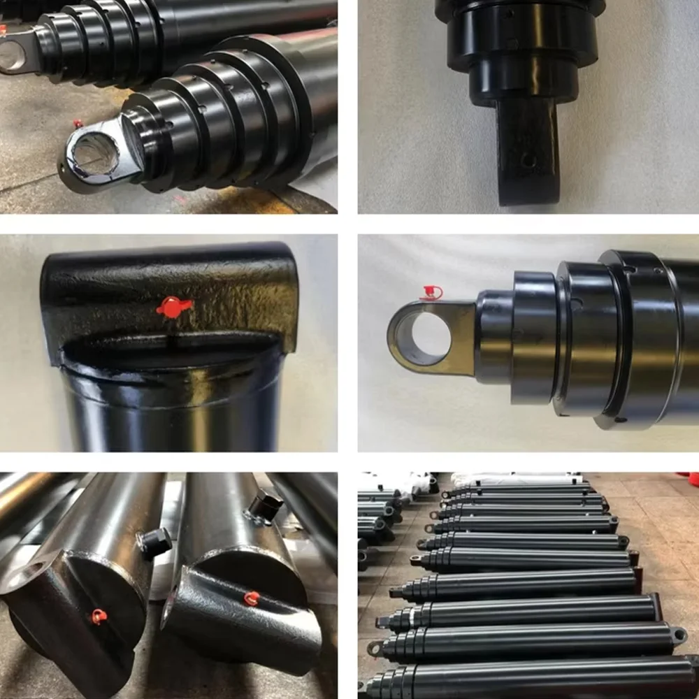 3-stage double-acting telescopic hydraulic cylinder